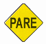 Placa de advertência